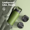 40 oz Insulated Water Bottle for Camping: 3 Lids, Leakproof,