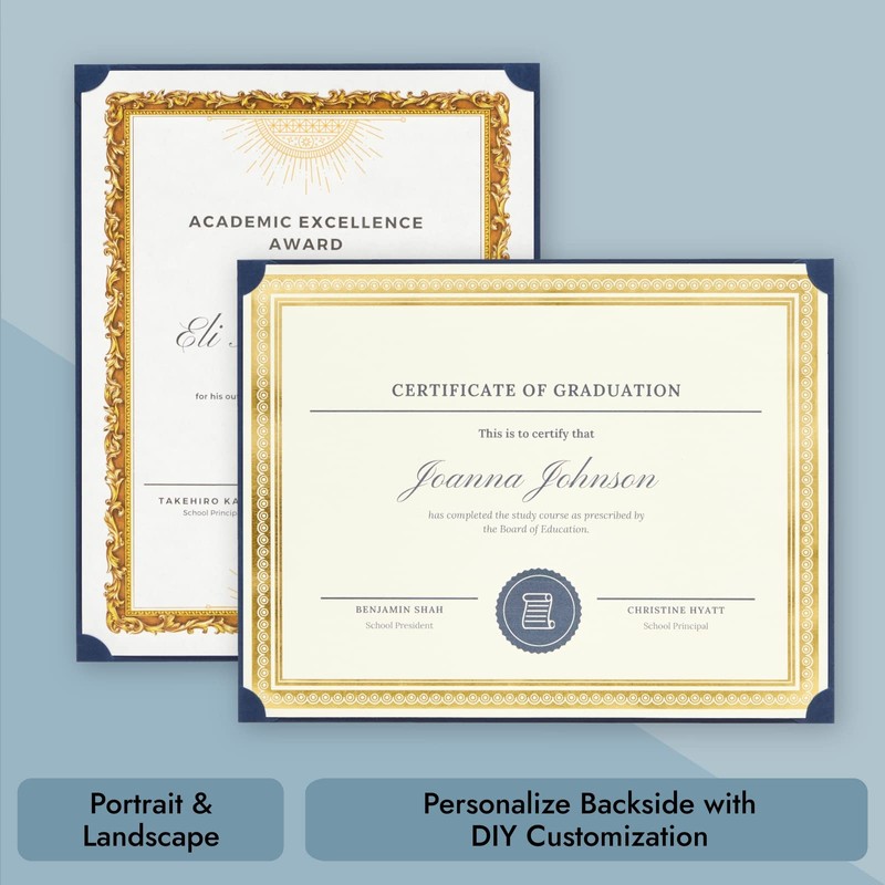Best Paper Greetings Single-Sided Certificate Holders - Heavyweight Protection for