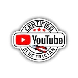 3 pcs Certified YouTube Electrician - Funny Hard Hat Stickers, Tool Box Stickers - USA Union | 100% Vinyl