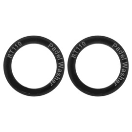 SUNGOOYUE 2Pcs Extended Bike Pedal Washers, Titanium Alloy Waterproof Rustproof Road Bike Pedal Extension Spacers(Black)