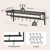 CHOEZON Hanging Pot Rack, Wall-Mounted Pot Rack, Kitchen Cookware Organizer,