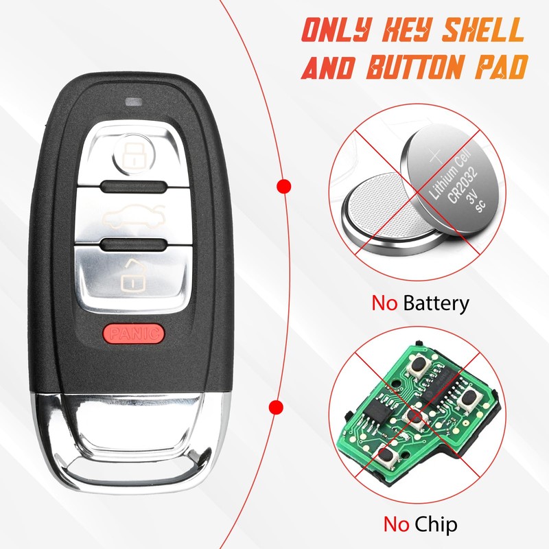 Sianxaido IYZFBSB802 Key Fob Shell Case Compatible with A4 A5