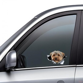 Car Sticker Yorkshire Terrier Sticker 15 cm (5.9 Inch) Yorkshire Terrier Car Sticker 3D Ripped Car Sticker Waterproof Pet Dog Reflective Sticker Yorkshire Terrier Funny Decor