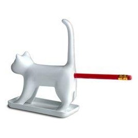 Monsterzeug Sharpener Sharp End Cat Kitty Funny Office Gadget Cool Desk Gift Idea White