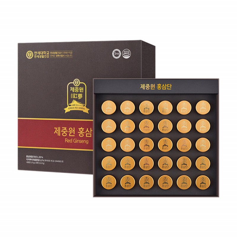 Yonsei Life Health Jejungwon Red Ginseng Dan 3.75g / 제중원