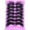 HBZGTLAD Mink Lashes Fluffy False Eyelashes 25mm Dramatic Faux Mink