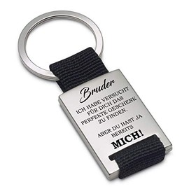 Favourite Person Key Chain with ‘Ich Habe versucht für Dich das perfekte…’ Inscription, brother