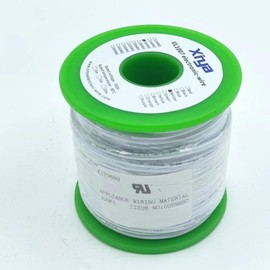 Xinya Brand UL1007 Hook up Wire Stranded tinned Copper Conductor 16AWG 18AWG 20AWG 22AWG 24AWG PVC Insulation 80°C 300V AWM1007 Electronic-Wire UL Listed Wire 【Length=100FT】 (White, 16AWG)