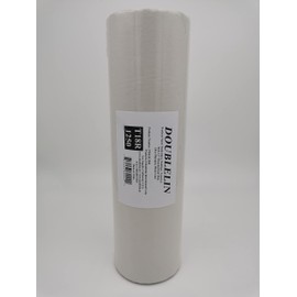 Estabilizador de bordado, papel de respaldo bordado, doble línea (1.8 onzas, blanco, rollo de 12 x 50 yardas)