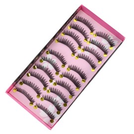 TOVINANNA 10 Pairs Faux Lashes Long Natural Eyelashes Comfortable Safe for Daily Wear Perfect for Cosplay Social Events