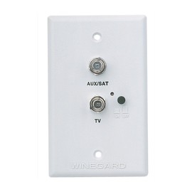 Winegard RV-7542 White Wall Plate Power Supply with Satellite and Cable Hookups for RV Antenna