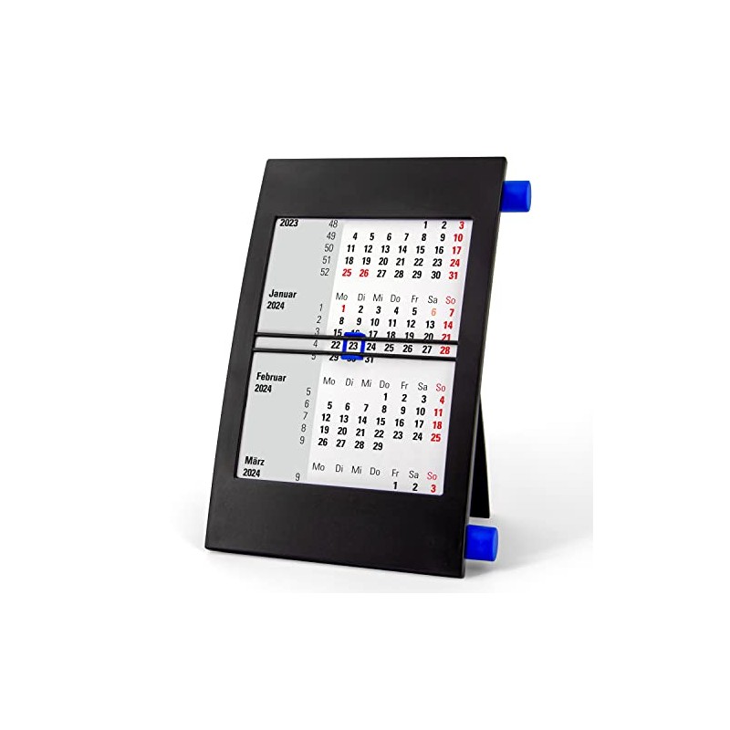Truento 3-Month Desk Calendar for 2 Years (2024 & 2025)