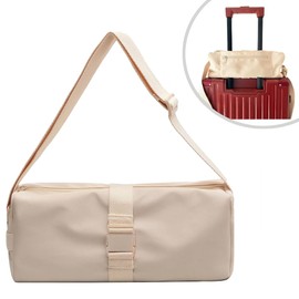 Small Sports Bags for Men and Women, Woukksy Travel Bag, Portable, Waterproof, Fashionable Crossbody Bag for Weekend Trips, Gym, Swimming, Travel, Yoga and Sauna, White, 1