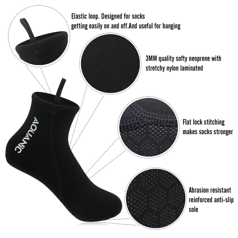 nitescuba Diving Socks 2.5 mm Neoprene Wetsuit Socks Thermal Water