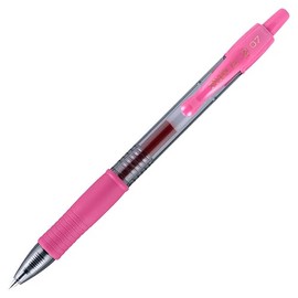 Pilot G207 Retractable Gel Rollerball 0.7 mm Tip (Single Pen) - Metallic Pink