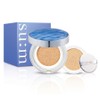 Su:m 37 degrees Waterful CC Cushion Perfect Finish 15g + Refill 15g, No. 1 Light Beige, 1 piece / 숨37도 워터풀 씨씨쿠션 퍼펙트 피니쉬 15g + 리필 15g, 1호라이트베이지, 1개
