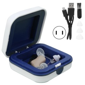 100‑240V G‑28C Rechargable Hearing Aid Ear Sound Amplifier Assist Wireless ABS SiliconeUS Plug