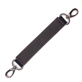 Genuine Leather Travel Belt for Attaching Briefcase or Bag to Luggage Over Handle - Removable Luaggage Strap for Add a Bag to Carry On Suitcase - 9.97-inch Length (Brown)