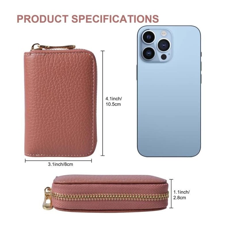 ProChosen Credit Card Holder Wallet,RFID Blocking Small Wallets Genuine Leather