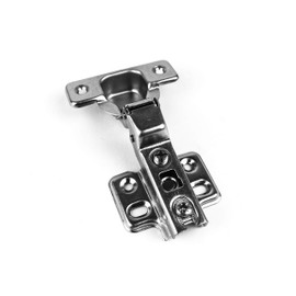 Berta (2 Pieces) Half Overlay Frameless European Hinges 105 Degree 2-Cam 4-Way Adjustable Clip On Concealed Kitchen Cabinet Door Hinges with Screws