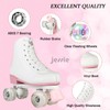 jessie Women Roller Skates with Light Up Wheels Stylish White