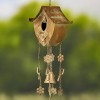 Zaer Ltd. Bronze/Copper Color Hanging Birdhouse Wind Chimes - Silo
