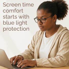 IBOANN Iconic Blue Light Glasses for Woman - Computer Glasses up to 99% Blue Light Blocking - Anti Eyestrain & UV Glare