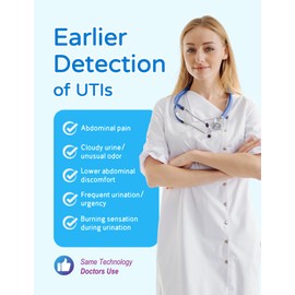 HEAL-CHECK 4 Packs UTI Test Strips, Urinary Tract Infection Test Kit for Women Men, Accurate Result in 2 Minutes, Monitor Bladder Health at Home, Clinically Tested, Easy to Grip, Individually Wrapped