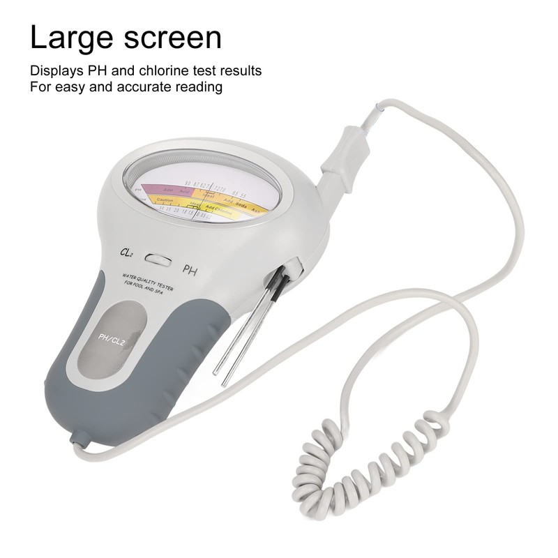 Zunate 2-in-1 Chlorine pH Meter for Swimming Pools, Water Tester