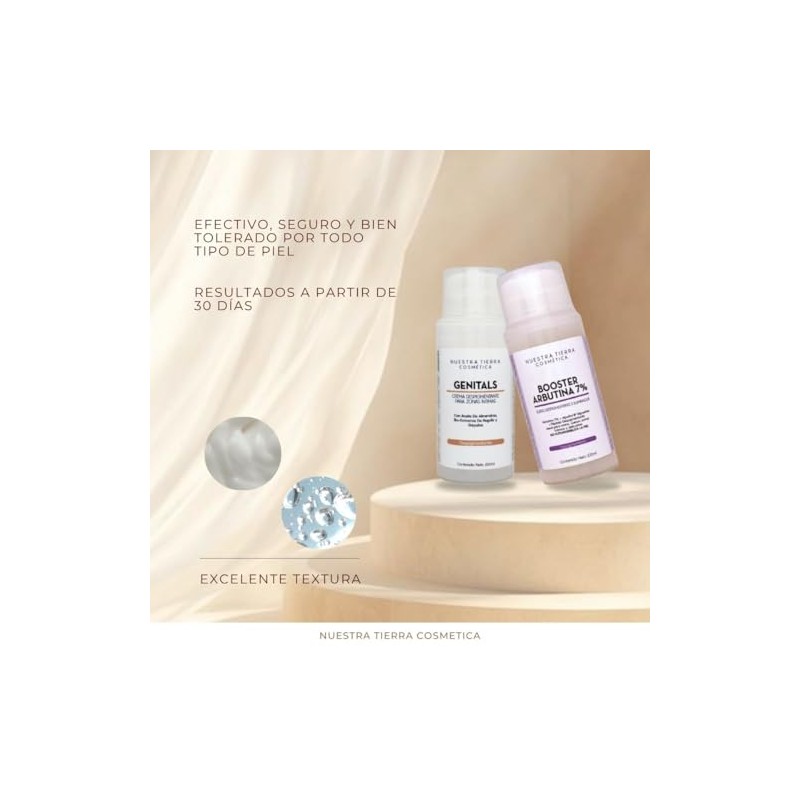 Nuestra Tierra Cosmética Kit Despigmentante para Zonas Íntimas, Crema Genitals