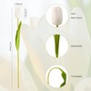 10PCS Artificial Flowers with Vase, Faux Silk Tulip Flower Artificial
