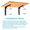 Pack of 4 Shelf Brackets, Metal Brackets, Shelving Brackets, Black,