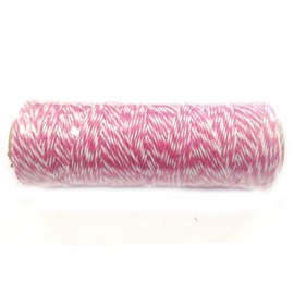 AllyDrew Cotton Baker's Twine 4ply 110 Yard, for Gift Wrapping, Party Decor, and Arts and Crafts, Hot Pink