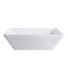 DeerValley DV-1V022 Bathroom Vessel Sink and Square White Ceramic Porcelain
