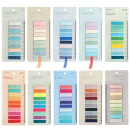 Pastel Sticky Notes Set, 10 Pcs/2000 Sheets Colored Sticky Tabs, Sticky Index Tabs Sticky Note Strips, Book Annotation Tabs, Colored Page Markers Tabs for Notebook Book Notes Tabs Flags Labels