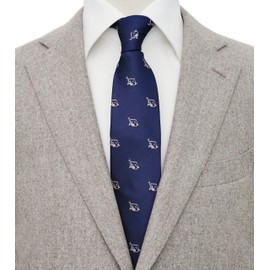 ZENXUS Navy Tie for Men, Sports Designer Necktie of Golf