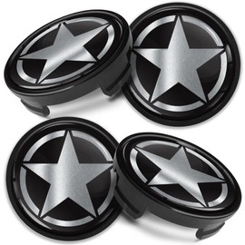 Compatible with Ford Wheel Center Caps Alloy Hub Centre Rim Cover Badge 54mm Silver Star CF 44
