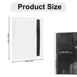 CAPASTEC Cards Scrapbook Trading Cards Album 9 Pocket Card Binder with 360 Sleeves Album Holder White