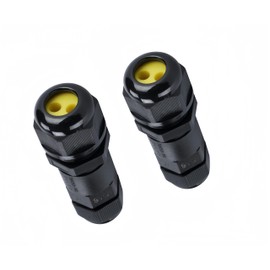 Tynoscco IP68 Outdoor Waterproof Junction Box Electrical Cable Connector, Easy to Install,M20 for Ø3-11mm Wire Range(AC 450V, 24A),2 Way 3Pin 3Pack