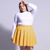 Moon Wood Women's Plus Size Mini Skater Skirt- Basic Versatile