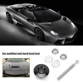 EMSea 2x Quick Release Latch 30mm Universal Vehicle Mini Hood Pin Lock Clip Kit Push Button Bonnet Aluminum Alloy For Auto Car Bumper Hood License Plate Or DIY