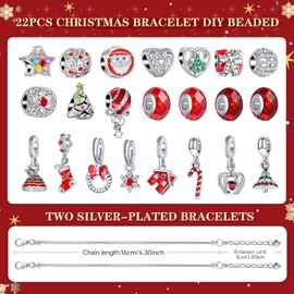 Hymarvo Advent Calendar 2024 Children Girls, Christmas Calendar 24 Filling Bracelets Jewellery Crafts Girls, Charm Bracelet Kit Christmas Children Teenager Girls Gift 5 6 7 8 9 10 11 12 13 Years