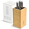 KAIZEN Bamboo Knife Block - Perfectly Sized Universal Knife Holder