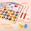 Torlam Magnetic Wooden Fishing Game Toy for Toddlers, Fine Motor