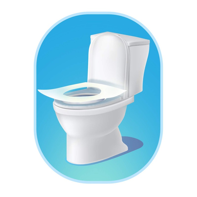 Rockland Guard Toilet Seat Cover - Flushable & Disposable Toilet