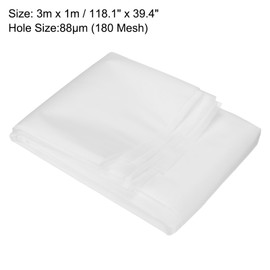 QUARKZMAN 180 Mesh Farbe Nylon Mesh Filter 118"x50" Gewebtes Netzblatt Mesh Filtertuch für Farbe, Heimbrauen Mesh Stoff