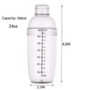 Cedilis 4 Pack Plastic Shaker Cocktail, 700cc / 24 oz