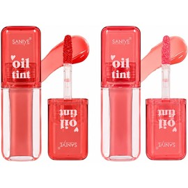 SANIYE Tinta para Labios Oil Tint, Larga Duración, Hidratante, No Pegajosa, Intransferible (#03+#04)