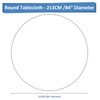 PLULON 10Pack Round Plastic Tablecloths White Table Cover 84 inch