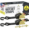 DC Cargo Mall Bolt-on Auto Retractable Ratchet Straps (2-Pack) 1”